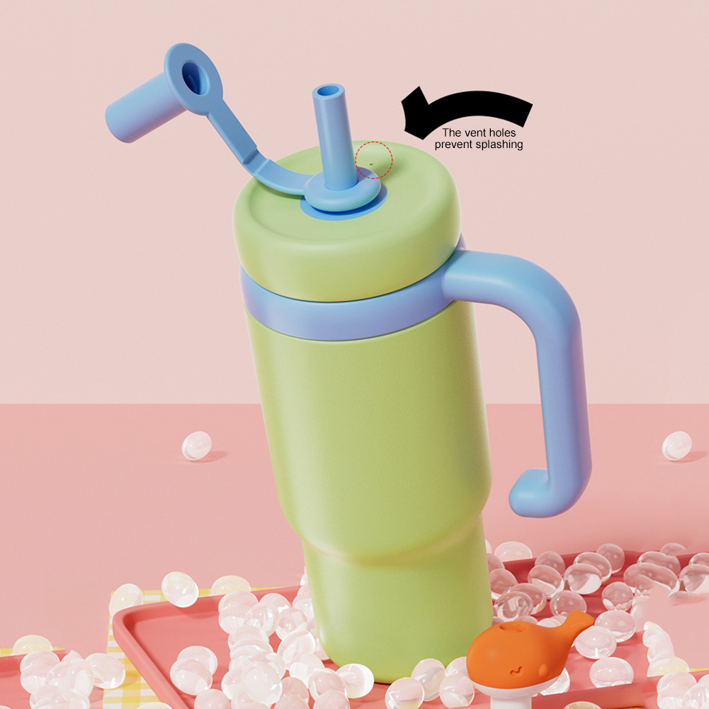 Stainless Steel Straw - 24oz Stainless Steel Whale Fountain Tumbler