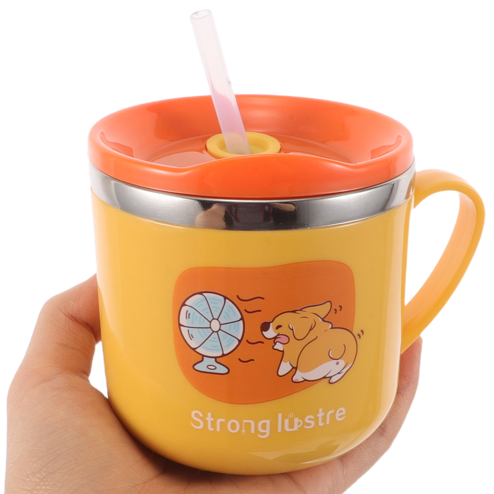 Stainless Steel Straw - 2Pcs Stainless Steel Kids Cups Cartoon