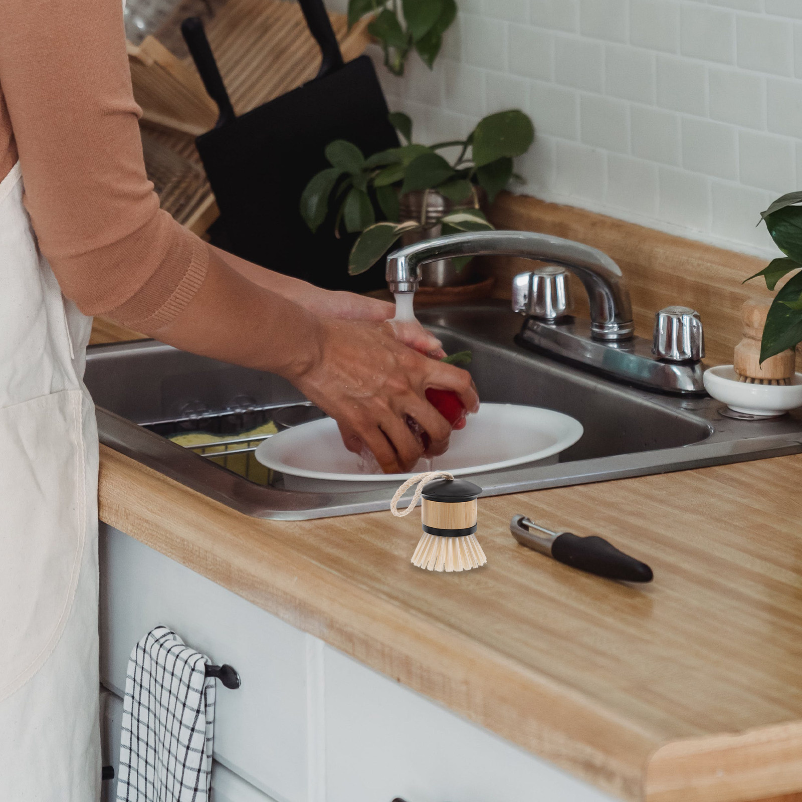 Bamboo Dish Brush Eco Friendly - Dish Brush Bamboo recension och pris