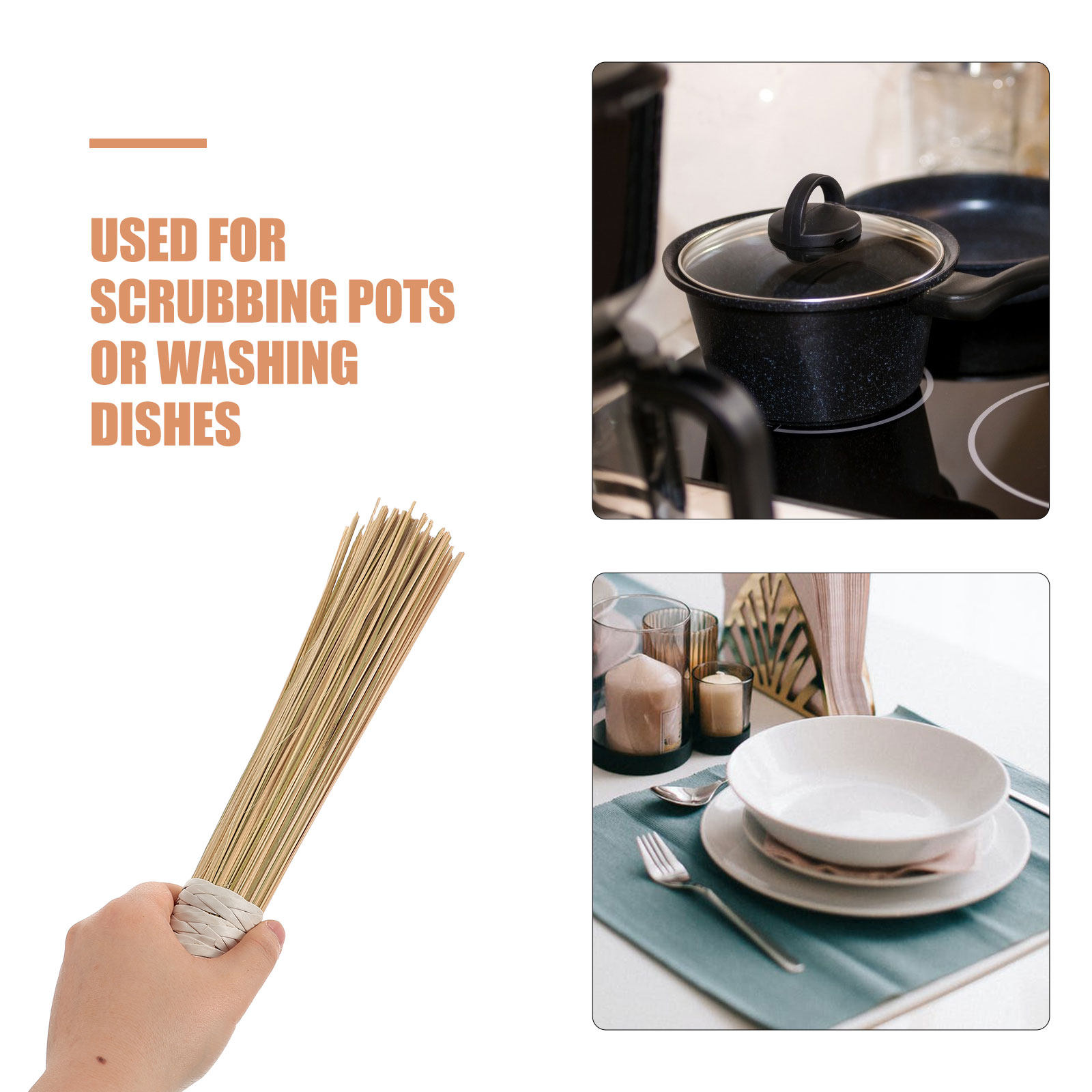 2Pcs Bamboo Dish Brush Kitchen - Dish Brush Bamboo recension och pris