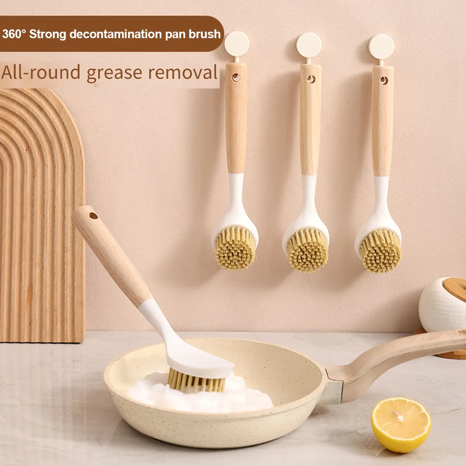 1PCS Bamboo Handle Kitchen Dis - Dish Brush Bamboo recension och pris