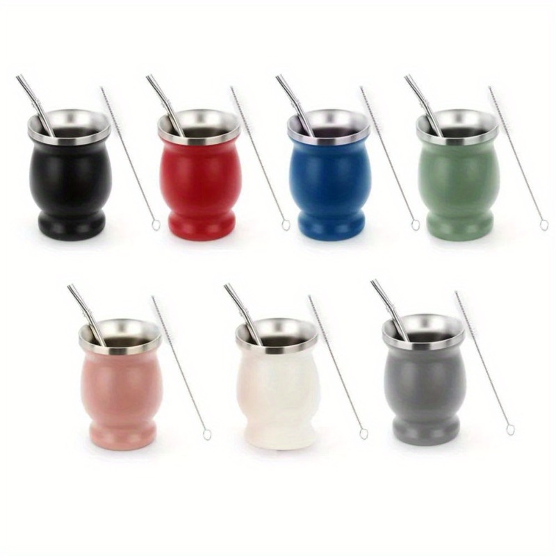 1Set Double-Wall Stainless Tea - Stainless Steel Straw recension och pris