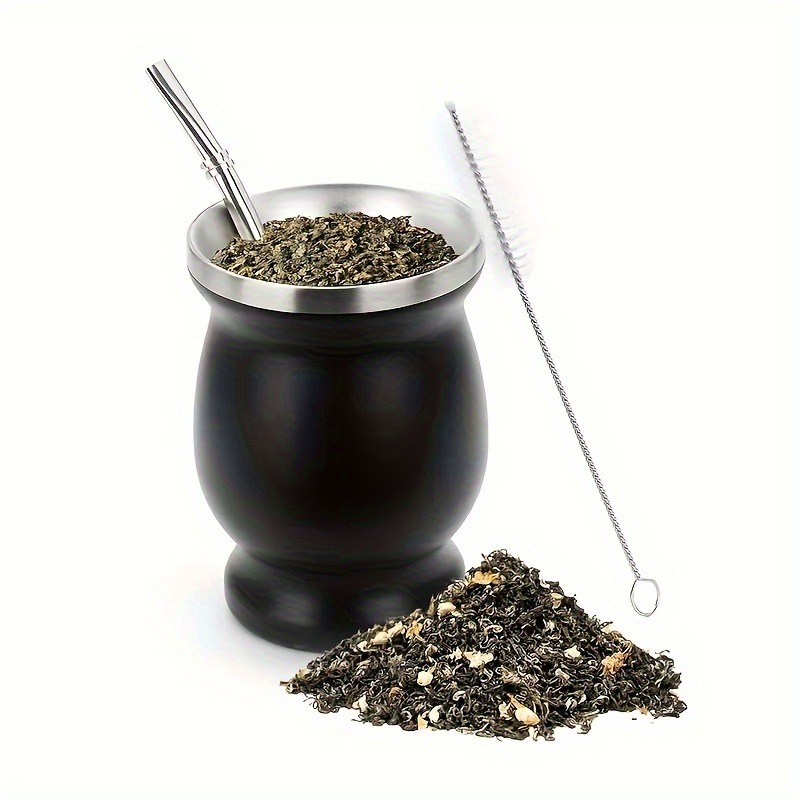 1Set Double-Wall Stainless Tea - Stainless Steel Straw recension och pris