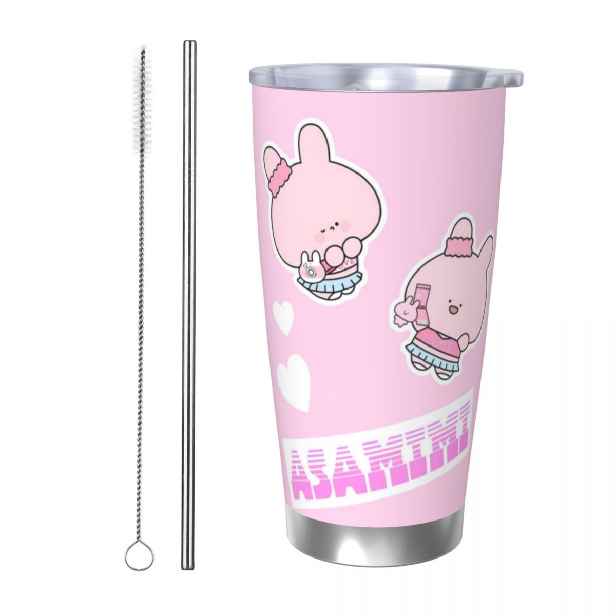 Asamimichaan Cute Asamimi 20oz - Stainless Steel Straw recension och pris