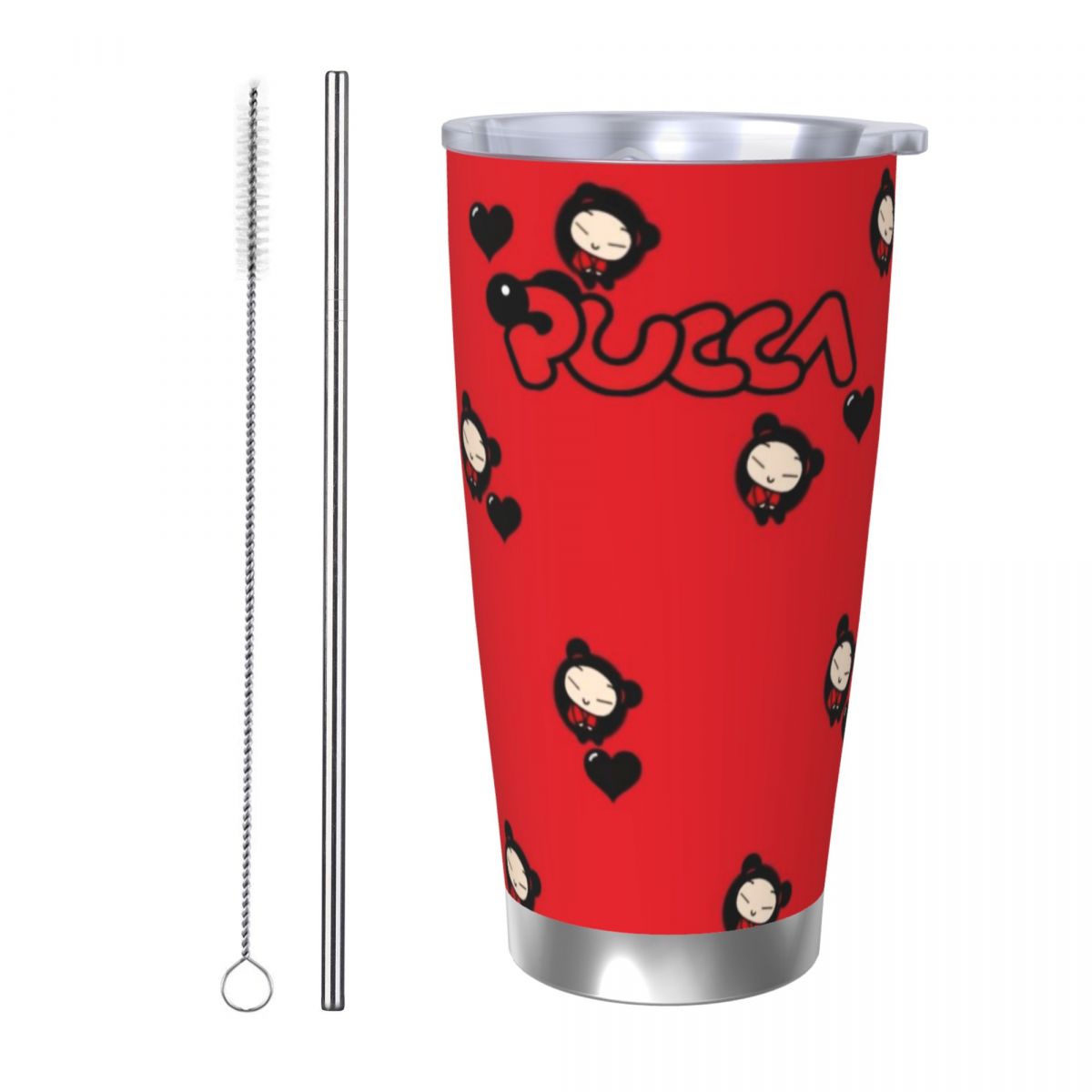 Cute Cartoon Pucca 20oz Stainl - Stainless Steel Straw recension och pris