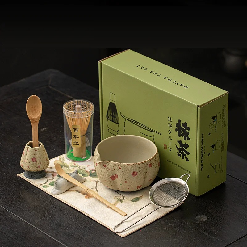 8PCS Japanese Flint red Matcha - Dish Brush Bamboo recension och pris