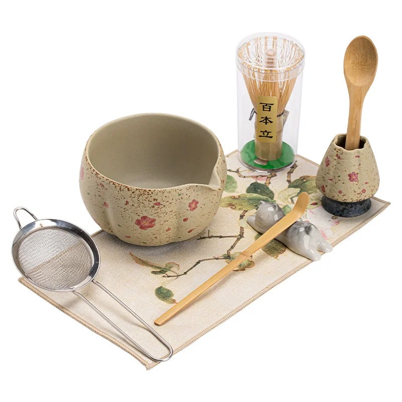8PCS Japanese Flint red Matcha - Dish Brush Bamboo recension och pris