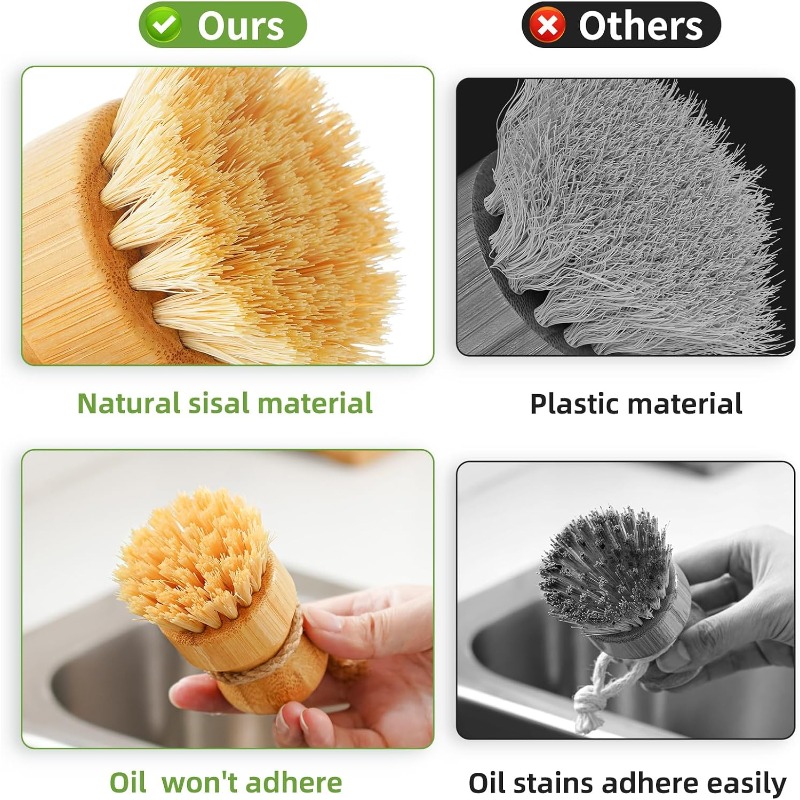 Bamboo Dish Scrub Brush,Vegeta - Dish Brush Bamboo recension och pris